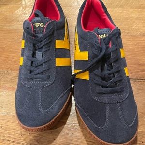 Gola Classics Harrier Sneakers in Navy Sun (Blue and Gold)